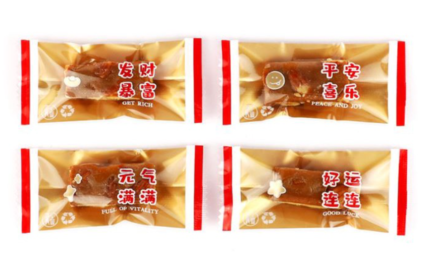 🇸🇬10/100pcs 暴富 CNY cookie box/sealer bag nougat wrapper pineapple tart packaging bag heat sealed plastic bags Fortune cat