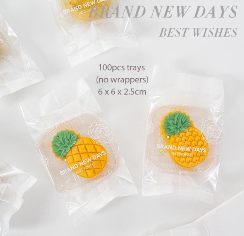 🇸🇬2 pattern Pineapple tart mould cutter Pineapples mooncake presser mold closed pineapple tart mould 黄梨挞模 凤梨酥摸具