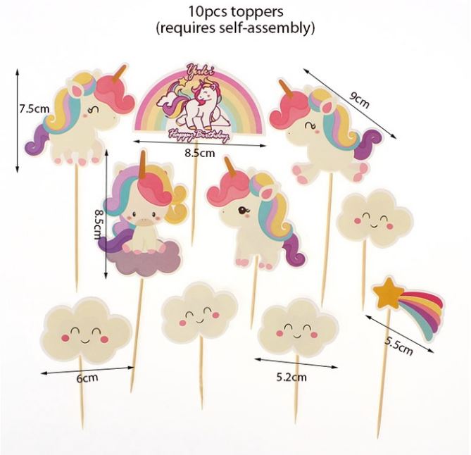 Unicorn topper cloud cake topper cake decorating tool hot air balloon decoration