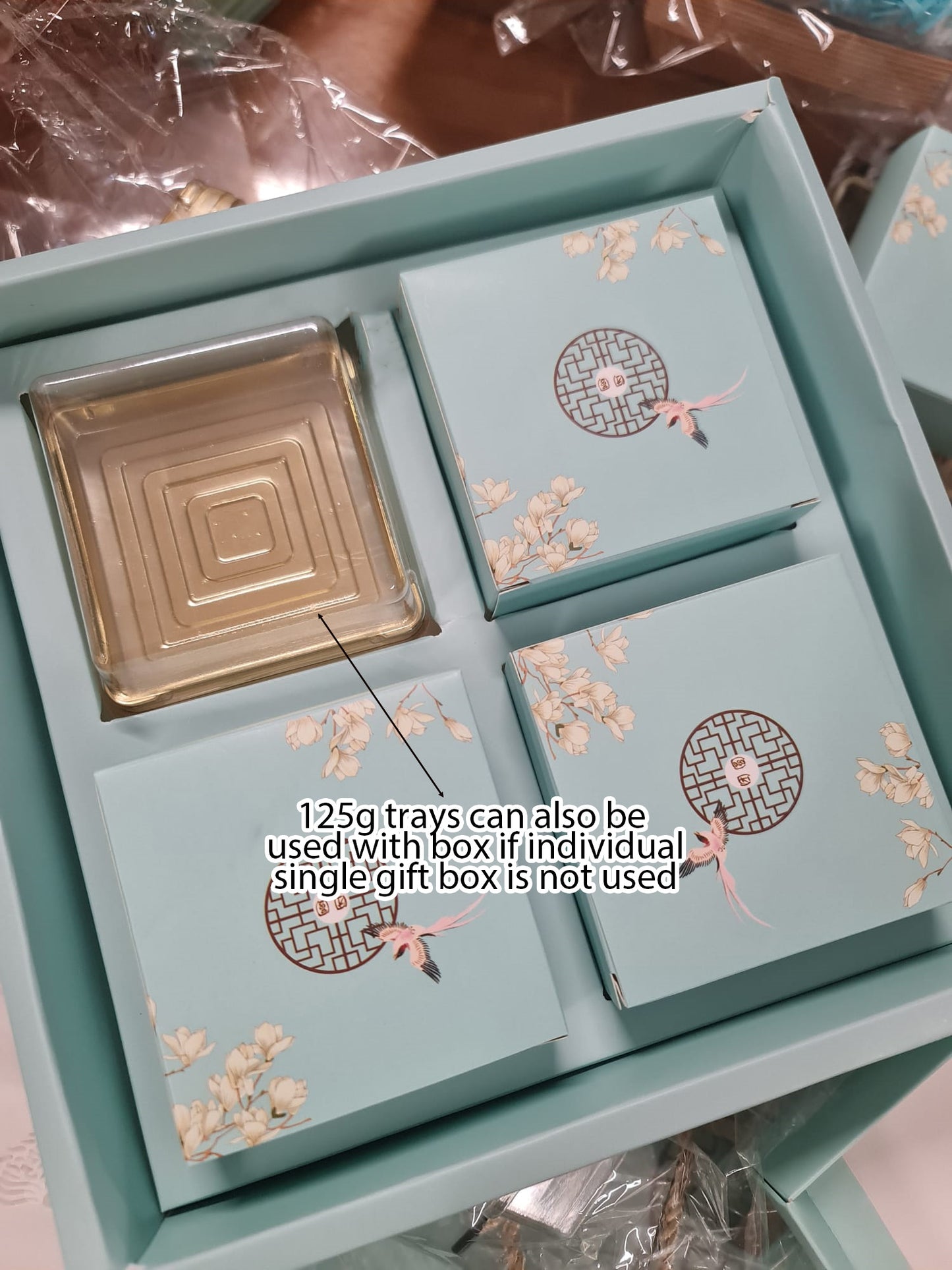 100g/125g Mooncake Gift Box Packaging Box for 4 Mooncakes