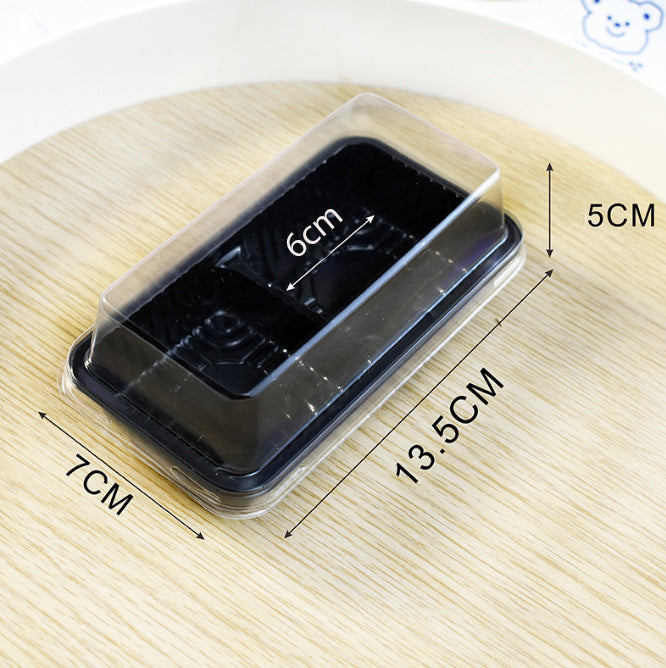 (10pcs) mini tart tray mooncake box cake brownie box disposable food tray 4 compartment packaging box fruit tart box