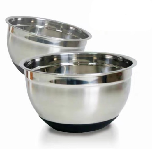 Anti-slip mixing bowl large salad basin stainless steel baking prepping kitchen food preparation whisking container