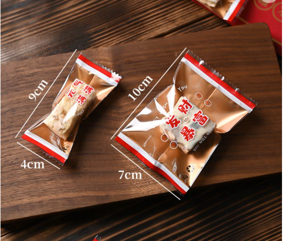 🇸🇬10/100pcs 暴富 CNY cookie box/sealer bag nougat wrapper pineapple tart packaging bag heat sealed plastic bags Fortune cat