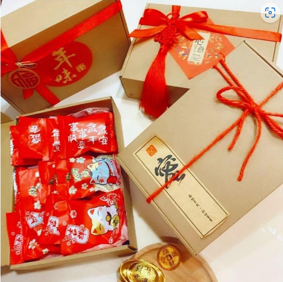 🇸🇬10/100pcs 暴富 CNY cookie box/sealer bag nougat wrapper pineapple tart packaging bag heat sealed plastic bags Fortune cat