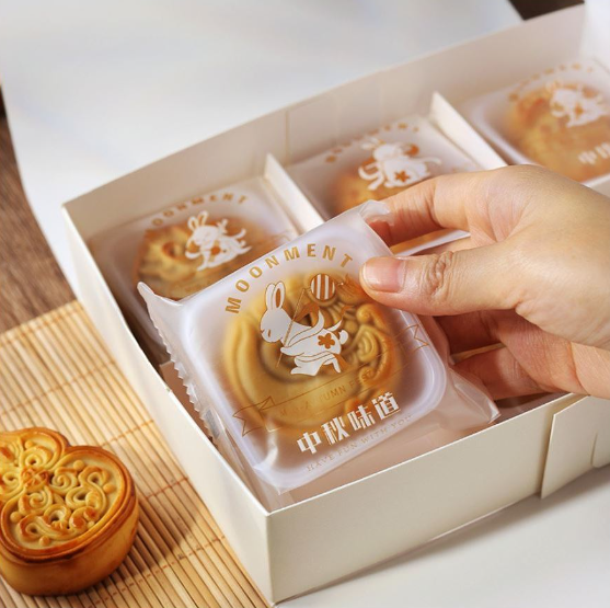 5pcs Paper basket Cake & pastries mooncake packaging box takeaway CNY box