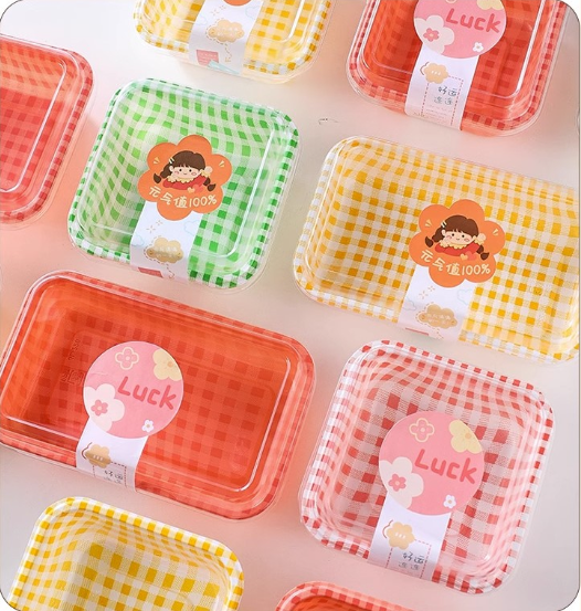 🔥10pcs cake box container tiramisu cup cake plastic tray mousse cups disposable pudding takeaway box