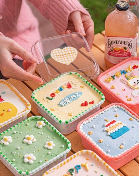 🔥10pcs cake box container tiramisu cup cake plastic tray mousse cups disposable pudding takeaway box