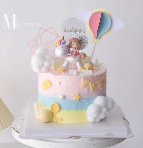 Unicorn topper cloud cake topper cake decorating tool hot air balloon decoration