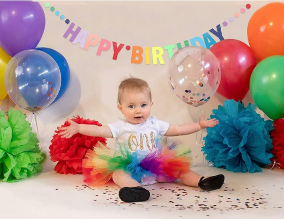Happy birthday wall bunting flag decoration for party colourful event