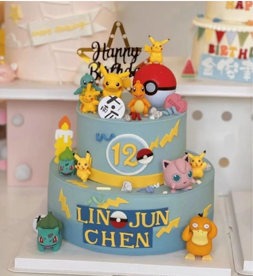 Pikachu figurine set of 6 pokemon figurines birthday cake topper