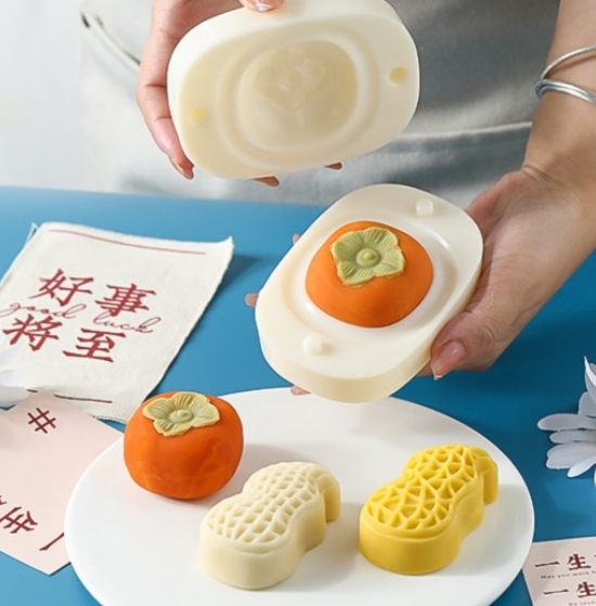 50g Peanut mooncake mould persimmon presser plunger mold snowskin 月饼模
