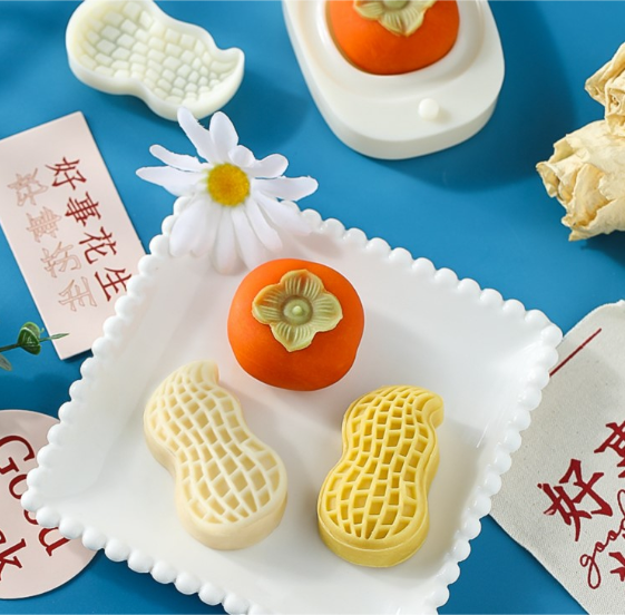 50g Peanut mooncake mould persimmon presser plunger mold snowskin 月饼模