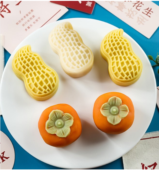 50g Peanut mooncake mould persimmon presser plunger mold snowskin 月饼模