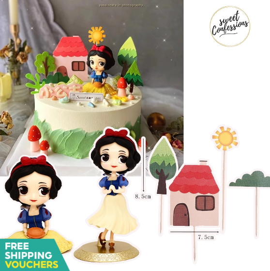 Snow white cake toy figurine for cake decorating princess cake toppers