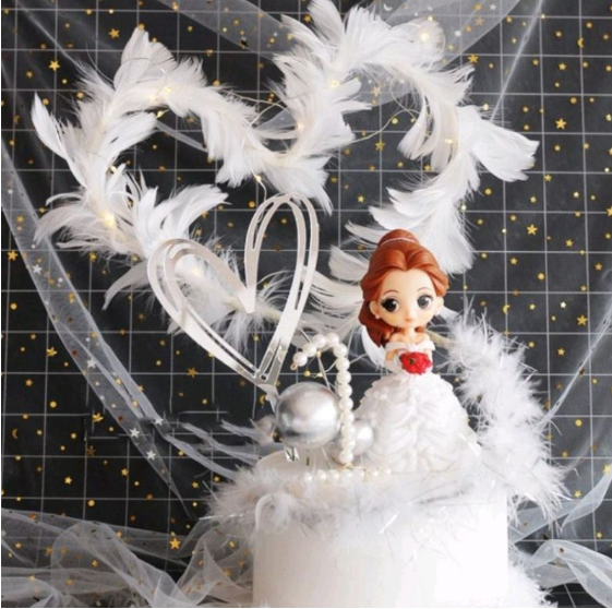 Belle figurine toy cake topper beauty & the beast princess cake decoration for girl