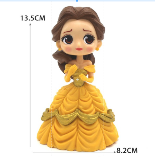 Belle figurine toy cake topper beauty & the beast princess cake decoration for girl