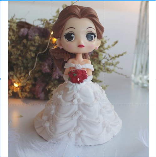 Belle figurine toy cake topper beauty & the beast princess cake decoration for girl