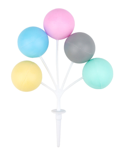 Pastel Balloon Topper Cake Decoration