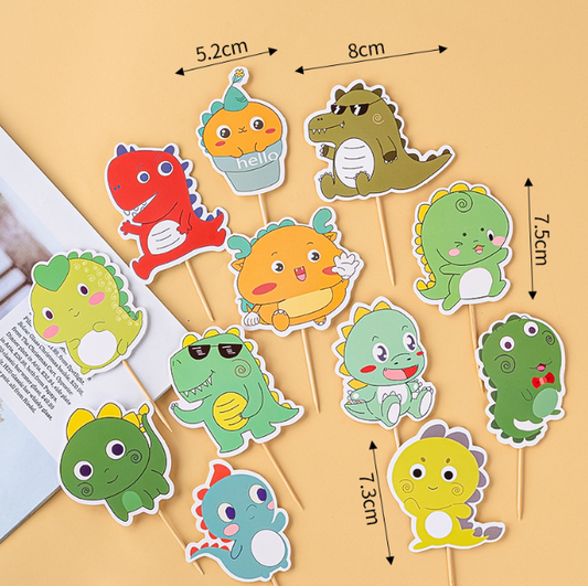 Dinosaur Cake Toppers Cupcake Decoration