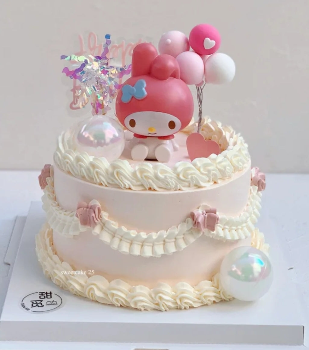 Balloons topper colourful cake decoration