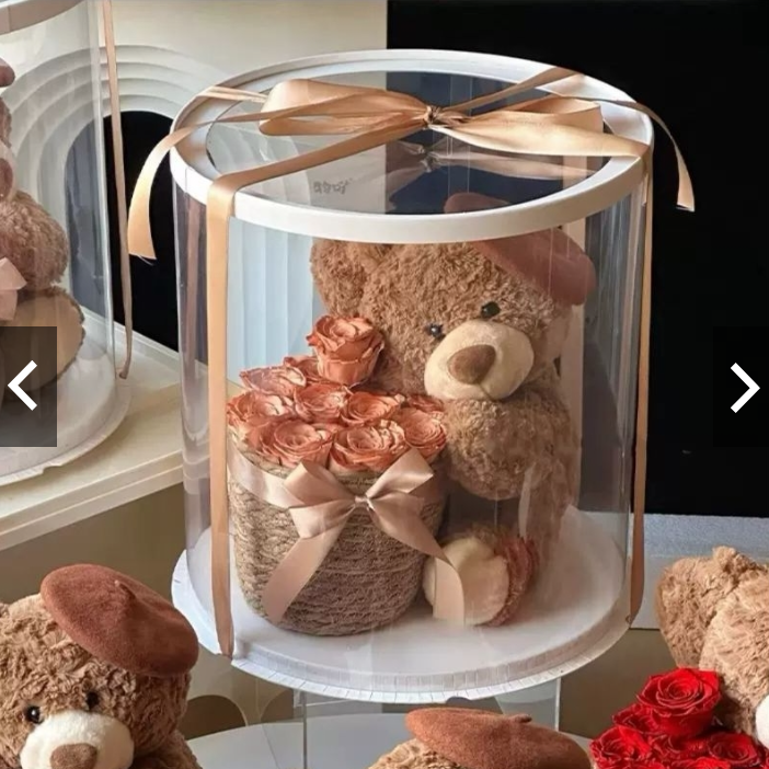 8/10/12 inch clear box transparent round cake box Tall high cake boxes wedding gift box