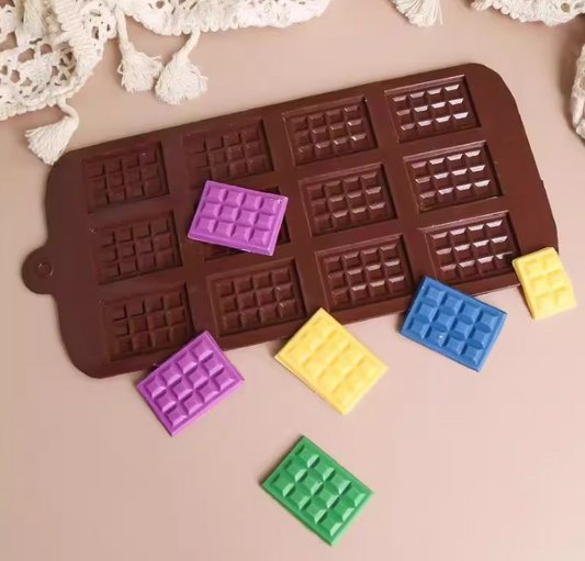 Chocolate bar silicone mould for mini chocolate bars diy waffle jelly silicon mold
