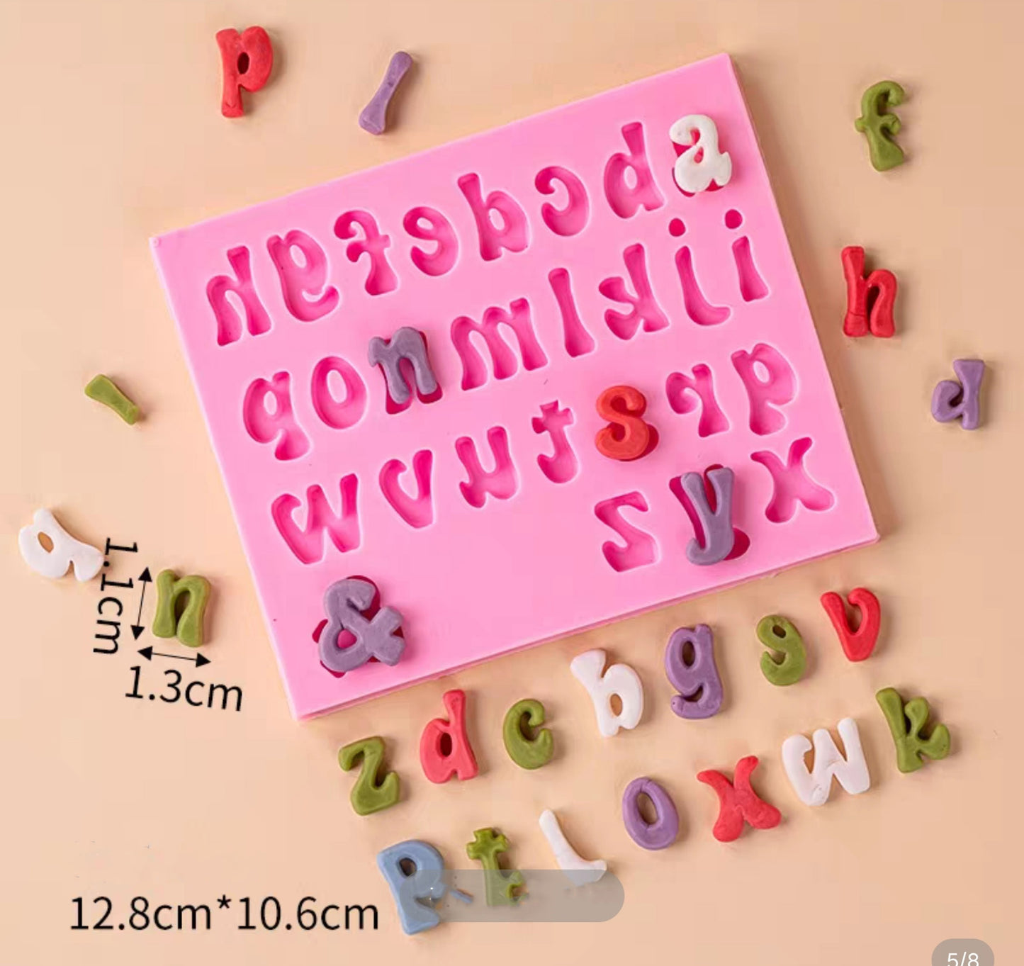 Alphabet mould number mold numeric fondant cake decorating mould clay art mold english letters