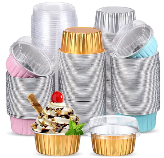 50pcs Ramekins Souffle Baking Cup Bakeable Muffin Liner cups