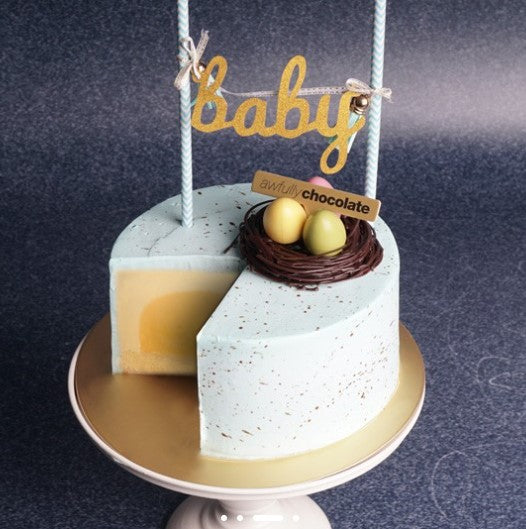 Baby girl/boy kids shower bunting topper for birthday cake