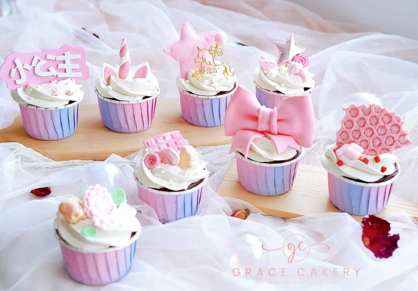 50pcs unicorn pastel blue pink cupcake liners baking cup paper cups liner for muffin