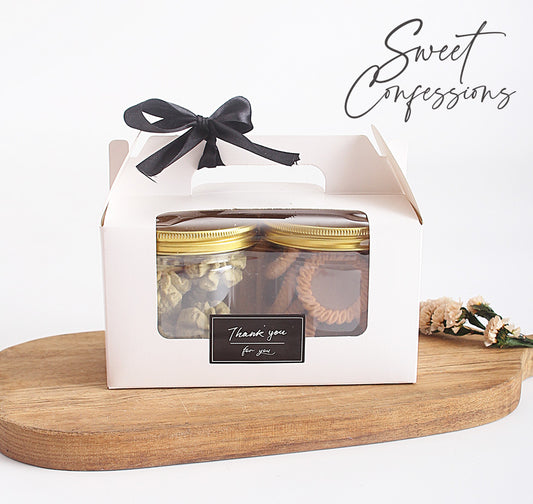 White Box For 8.5x8.5cm Cookie Jar