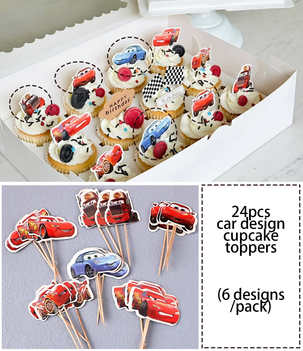F1 Cars Topper Racing Car Cake Decoration