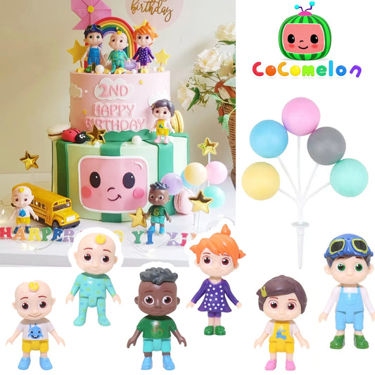 24pcs Cocomelon Baby cupcake toppers gender reveal sesame street topper it's a girl boy baby shower cake decoration tag