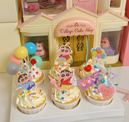 Crayon Shinchan Figurines Cake Topper Decoration 蜡笔小新公仔