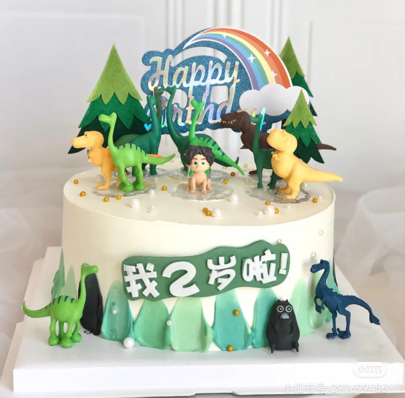 Dinosaur brontosaurus tyrannosaurus set of 12pcs figurine toys for cake decorating t rex cake topper decoration toppers
