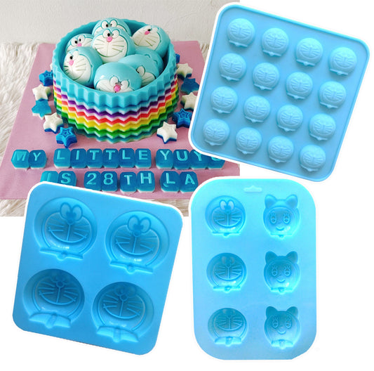 Doraemon jelly mould chocolate silicone mold 16 cavity small doraemon