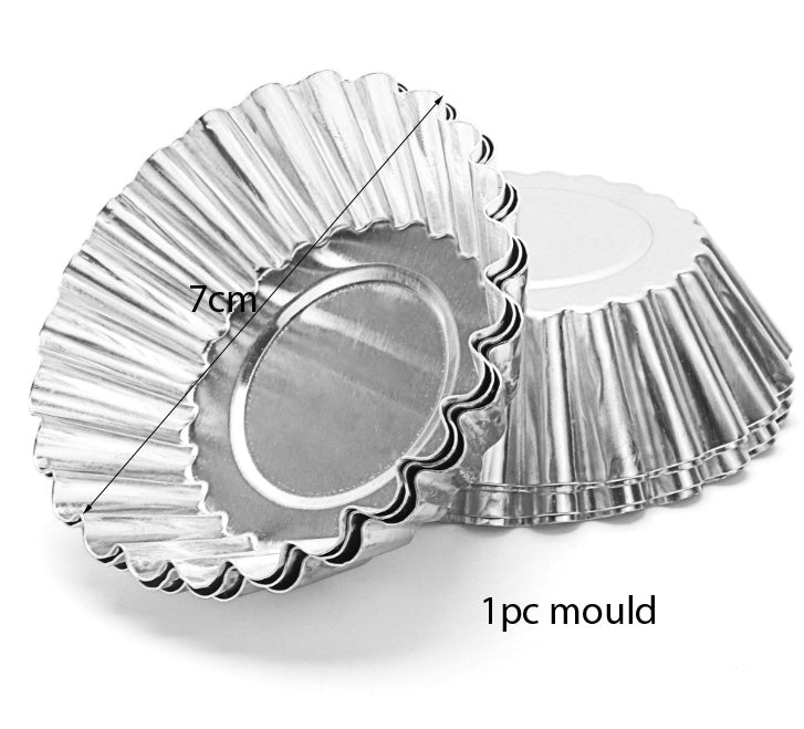 10pcs Fruit Flan Mould Metallic Tart Pan Pastry Case egg tart mould baking cup metallic cake mold