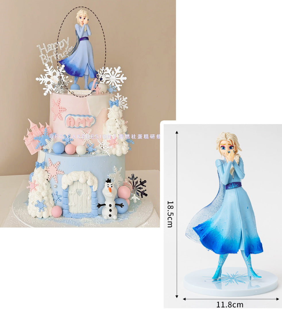 Elsa Cake Toppers Anna Frozen movie cupcake Cake decoration