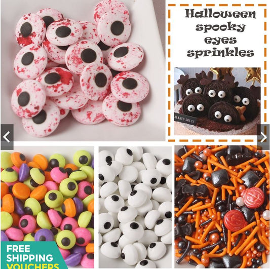 50g / 50ml Eyes sprinkles eyeball edible sugar mix halloween eye sprinkle dragees chocolate rice