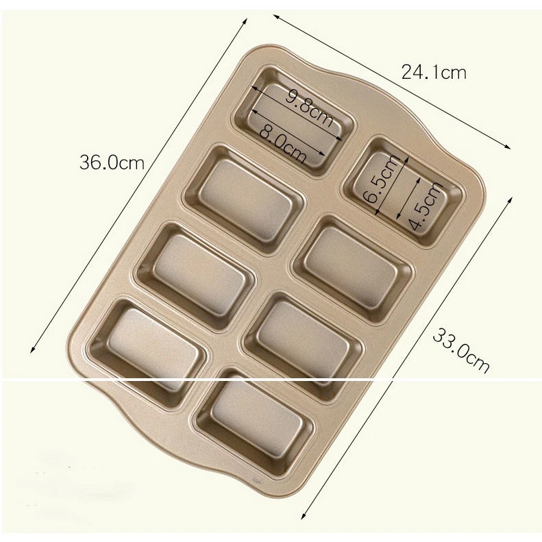Financier loaf pan brownie pan baking tray cake mould pound cake pan rectangle mold