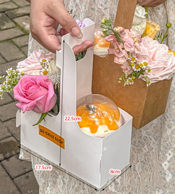 Flower box Takeaway box Bouquet Box Cup Carrier Holder Teacher's Day Gift Box Bubble Tea Bag
