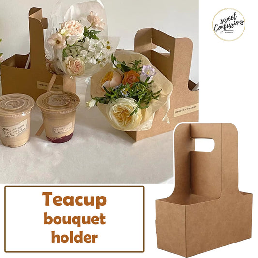Flower box Takeaway box Bouquet Box Cup Carrier Holder Teacher's Day Gift Box Bubble Tea Bag