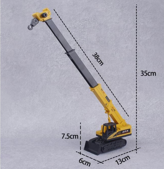 🔥Bulldozer excavator crane cake toppers toy figurine transport model car birthday topper