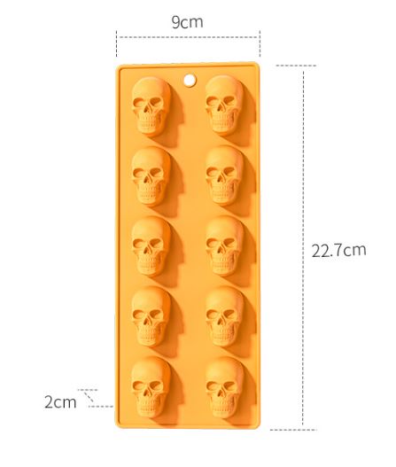 Halloween pumpkin ghost witch skeleton bat silicone jelly mould cake baking tray silicon mold