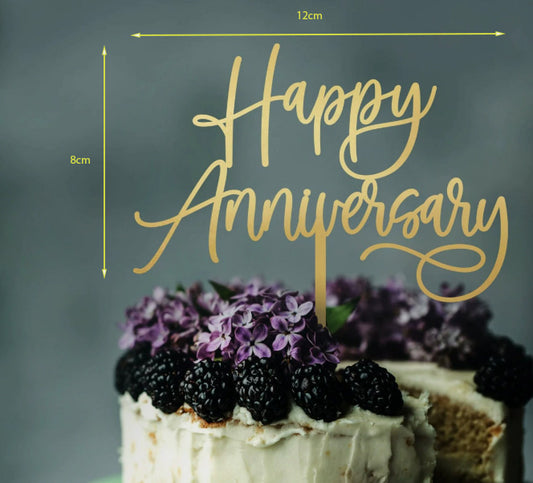 Happy Anniversary Cake Topper Decoration
