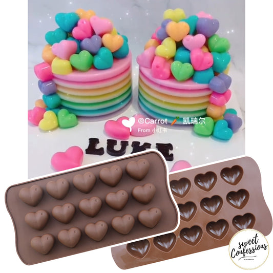 Heart valentine silicone chocolate mould jelly ice cube silicon mold