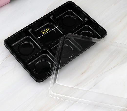 (10pcs) mini tart tray mooncake box cake brownie box disposable food tray 4 compartment packaging box fruit tart box