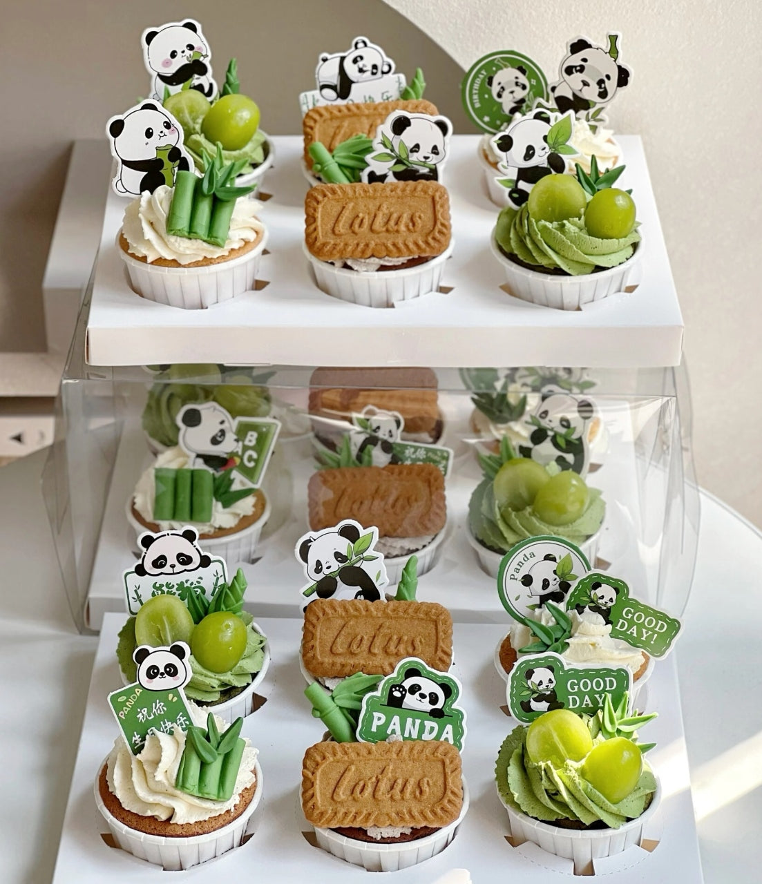 Panda Cake Topper Panda figurine Cupcake toppers cake decoration