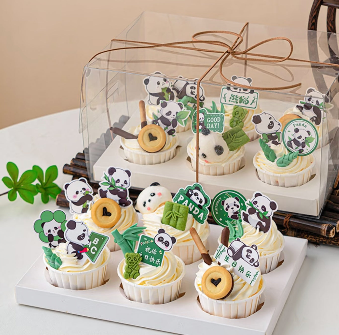 Panda Cake Topper Panda figurine Cupcake toppers cake decoration