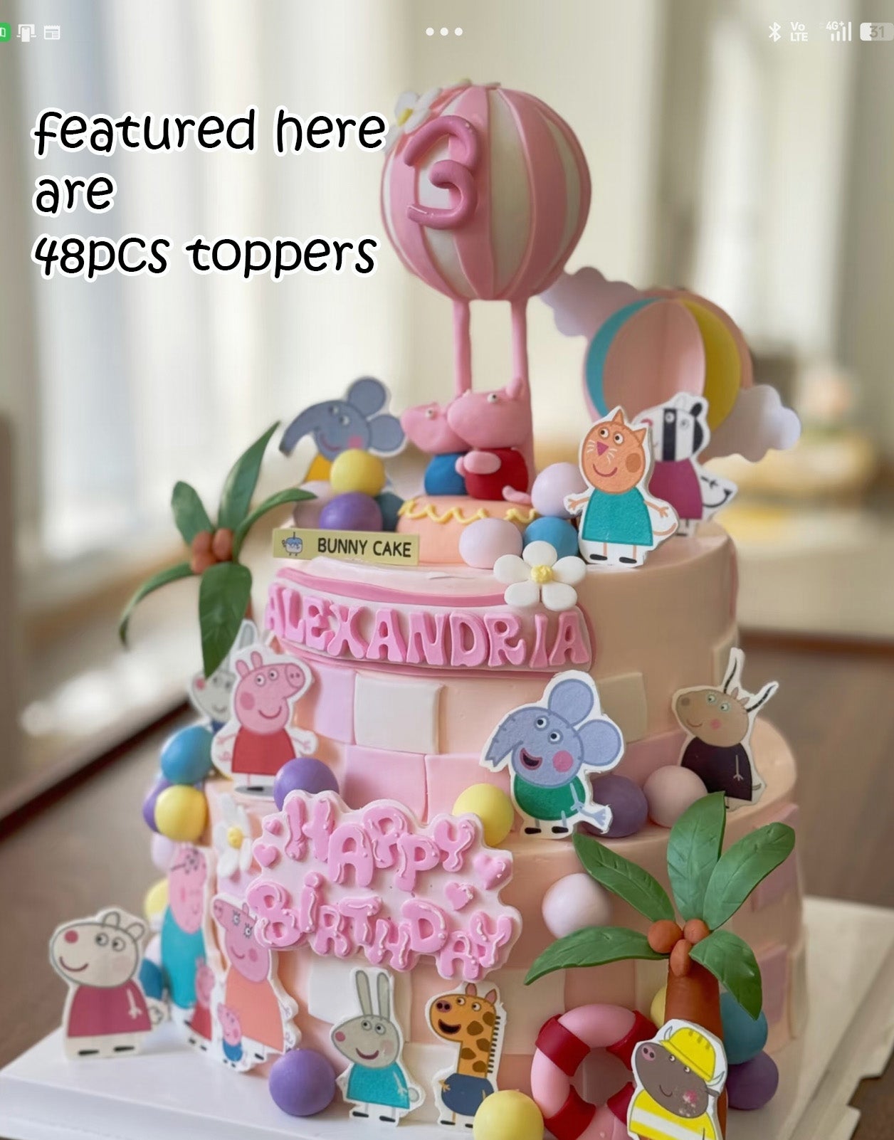 Peppa Pig Cake Topper Figurine